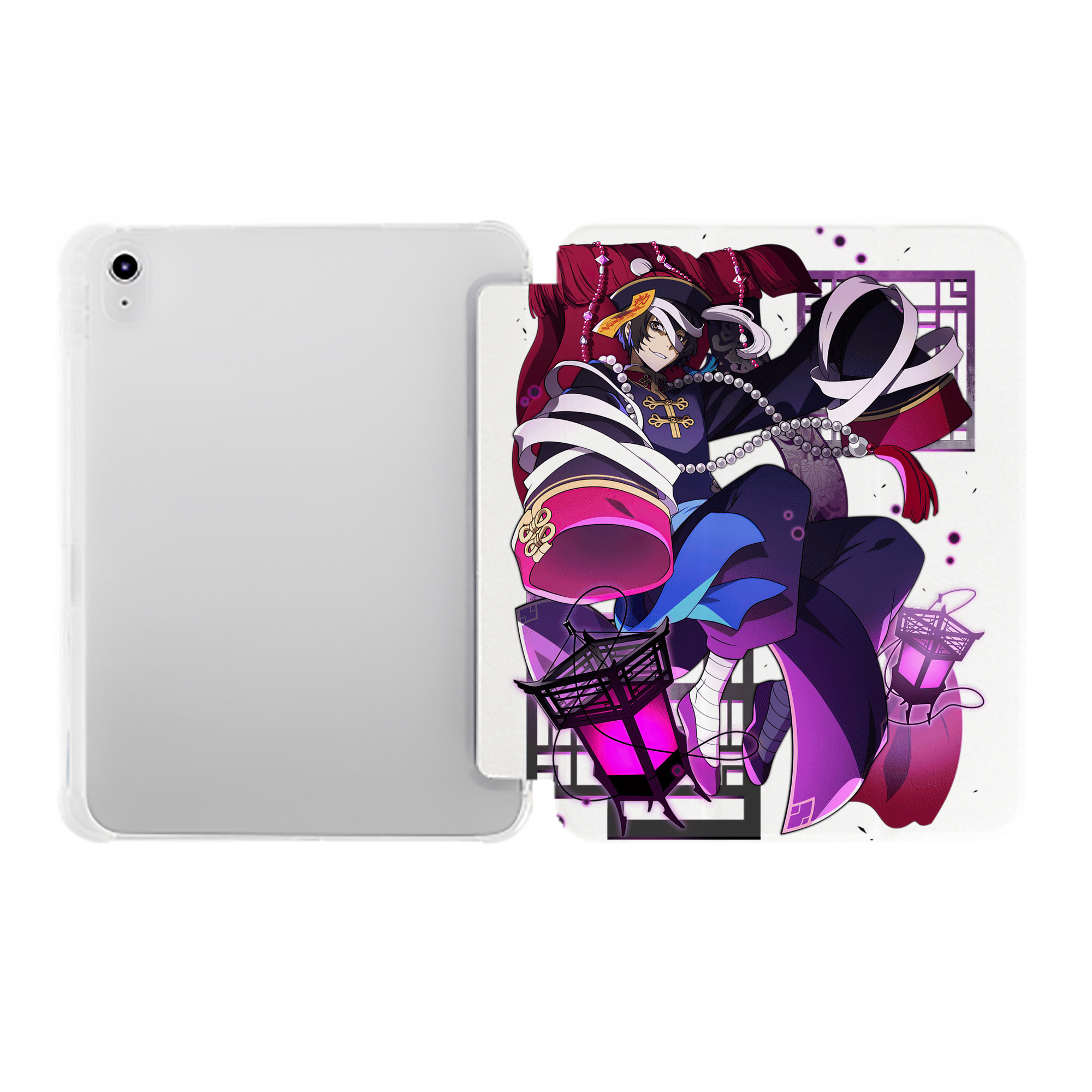 （画像用） 文豪ストレイドッグス Bungo Stray Dogs IPad ケース ペン収納付き 三つ折りスタンド PUレザー×シリコン 対応機種9.5/10.5/10.9インチ
